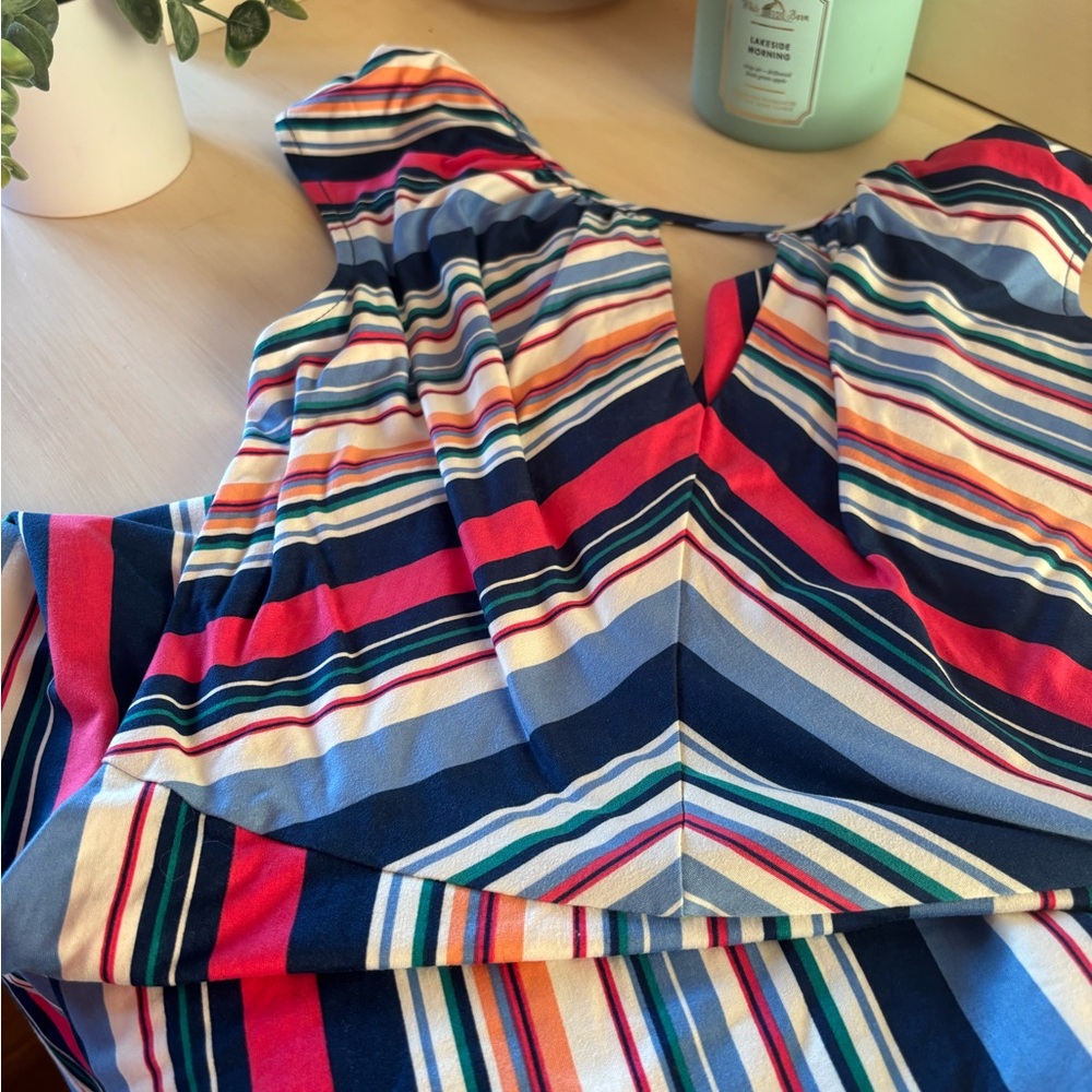 BeBop Blue and Red Spaghetti Strap Sundress